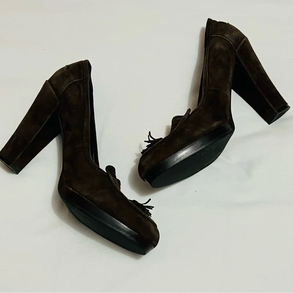 Sam Edelman Boutique Brown Suede Tassel Pumps